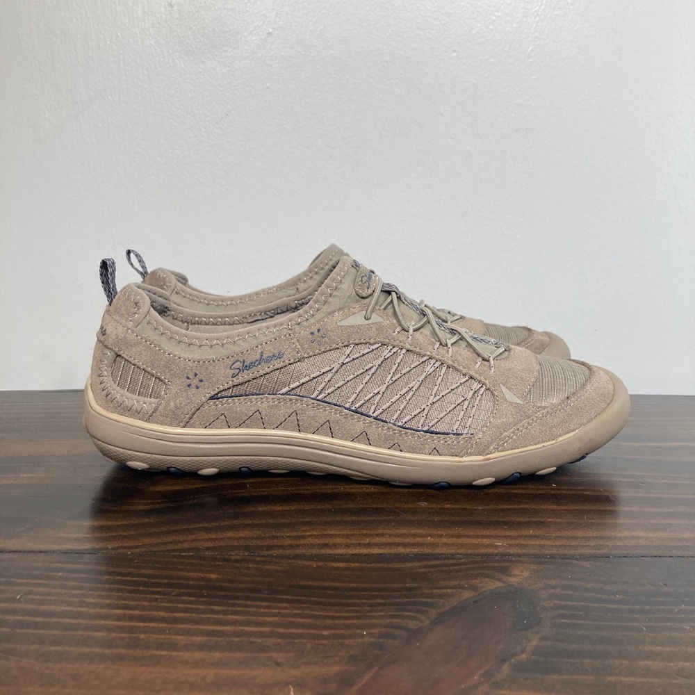 Skechers Reggaefest Dory Dark Taupe Casual Comfort Athletic Sneakers Womens 8